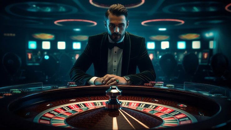 Meja roulette dealer langsung di situs seluler amorbet dengan streaming video HD dan tombol taruhan di bawah